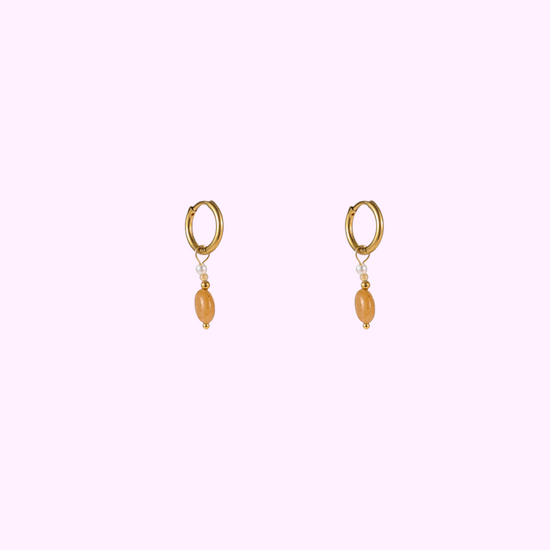 Gem Drop Hoops – Orange