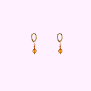 Gem Drop Hoops – Amber