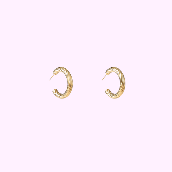 Twist Hoops – Gold