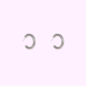 Chunky Snake Hoops – Silver