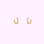 Bold Square Hoops – Gold