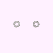 Braided Knot Studs – Silver