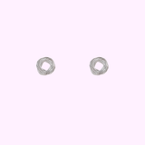 Braided Knot Studs – Silver