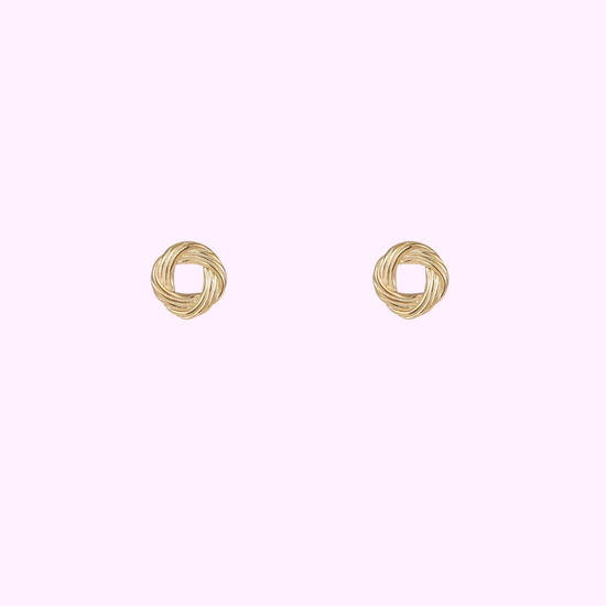 Braided Knot Studs – Gold
