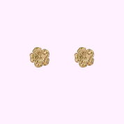 Bold Bloom Floral Studs – Gold