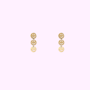 Triple Smiley Drops – Gold