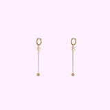 Long Heart Drop Hoops – Gold