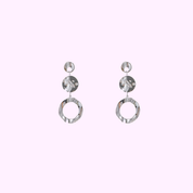 Organic Circle Drops – Silver