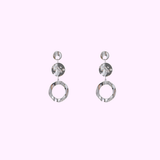 Organic Circle Drops – Silver