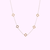 Clover Charm Necklace - Gold
