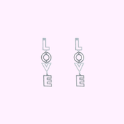 Bold Love Earring - Silver