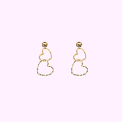 Heart Statement Earring - Gold
