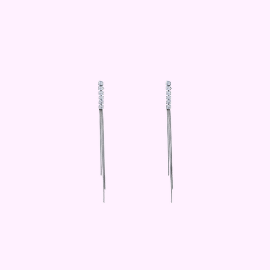 Sparkle Duo Earring - Silver