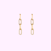 Glam Link Earrings - Gold