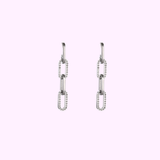 Glam Link Earrings - Silver