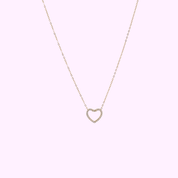 Sparkle Heart Necklace - Gold