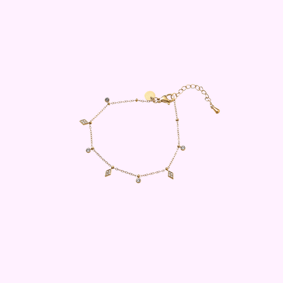Diamond Drops Bracelet - Gold