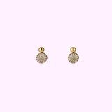 Crystal Globe Studs - Gold