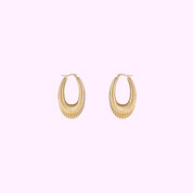 Bold Oval Hoop - Gold