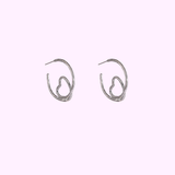 Organic Heart Hoop – Silver