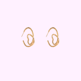 Organic Heart Hoop – Gold