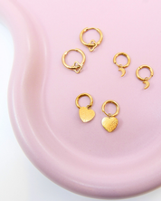 Petite Clover Hoops - Gold