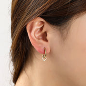 Petite Clover Hoops - Gold