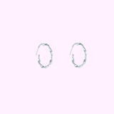 Twisted Hoops - Silver