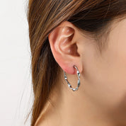 Twisted Hoops - Silver