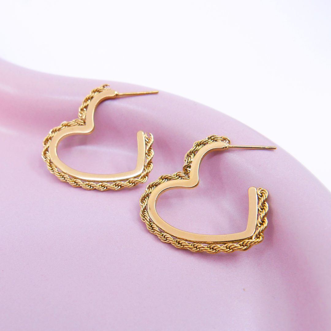 Braided Hearts - Gold