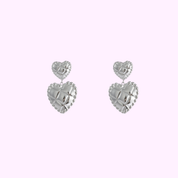 Puffy Hearts - Silver