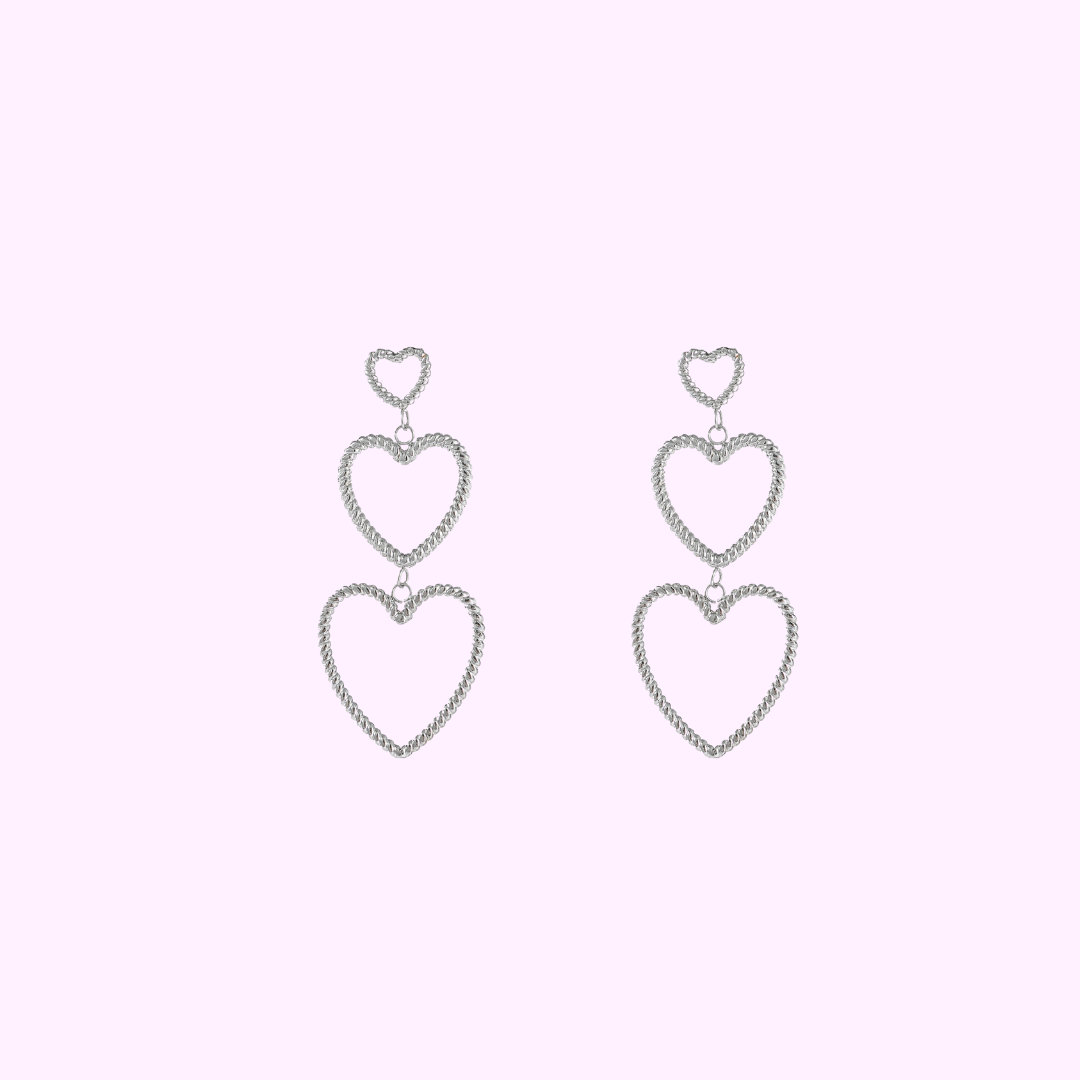 Triple Hearts - Silver