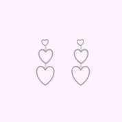 Triple Hearts - Silver