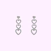 Cascading Hearts - Silver