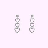 Cascading Hearts - Silver