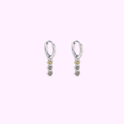 3 in a row Hoop - Silver and Terra