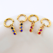 3 in a row Hoop - Gold and Red