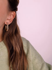 Bedazzeled Hoop - Gold