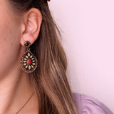 Pink Sun Earring - Gold and Pink