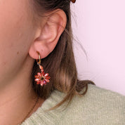 Daisy Drop Hoops – Orange