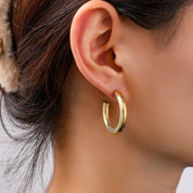 Chunky Snake Hoops – Gold