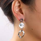 Organic Circle Drops – Silver