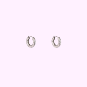 Twisted Rope Hoop – Silver