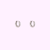 Twisted Rope Hoop – Silver