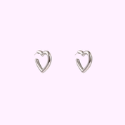 Open Heart Hoop – Silver