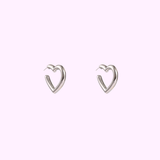 Open Heart Hoop – Silver