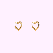 Open Heart Hoop – Gold