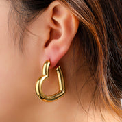 Open Heart Hoop – Gold