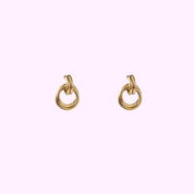 Linked Circle Stud – Gold