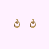 Linked Circle Stud – Gold